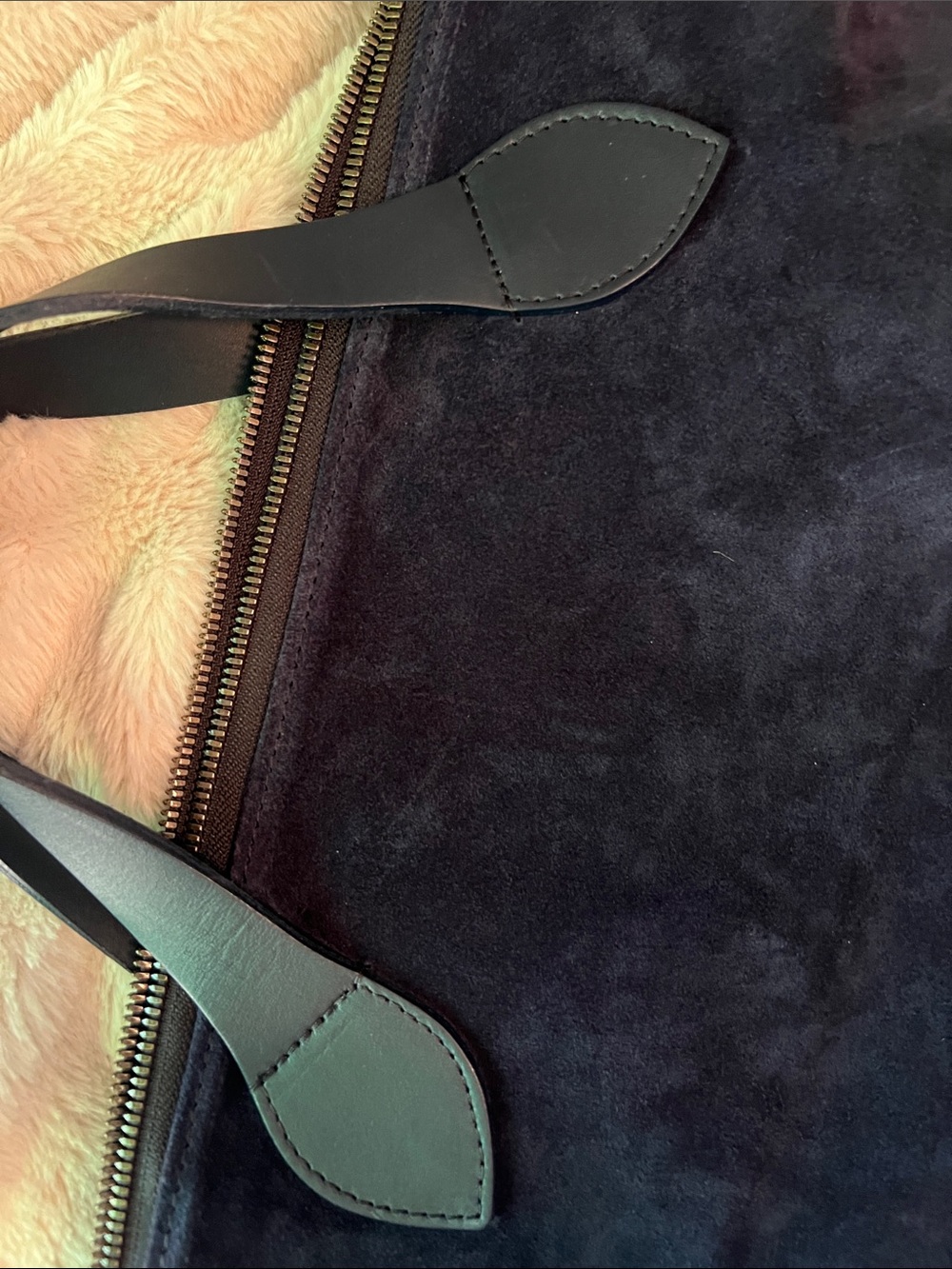 Parker Thatch NAVY Suede Charlie Handbag - Picture 9 of 13